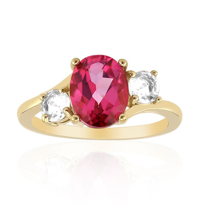 Pink Topaz Silver Ring