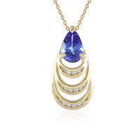 14K AAA Tanzanite Gold Necklace (de Melo)