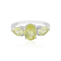 Lemon Quartz Silver Ring