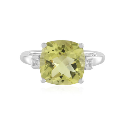 Lemon Quartz Silver Ring