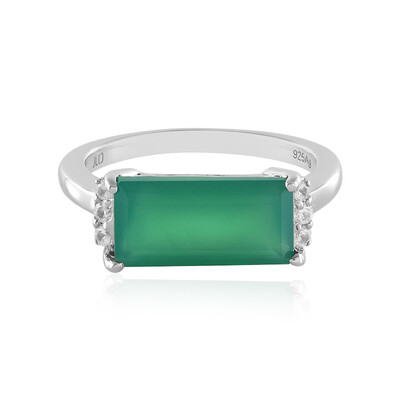 Green Onyx Silver Ring