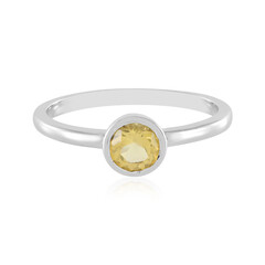 Yellow Beryl Silver Ring