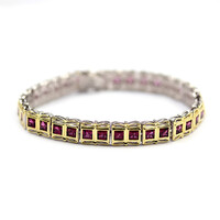 Rhodolite Silver Bracelet (Dallas Prince Designs)