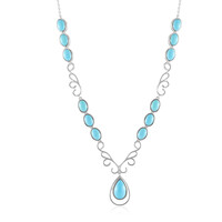 Sleeping Beauty Turquoise Silver Necklace