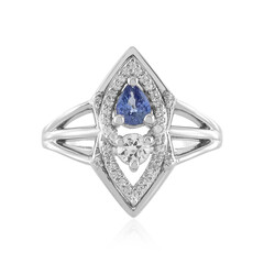 Unheated Ceylon Blue Sapphire Silver Ring