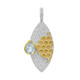 Sky Blue Topaz Silver Pendant (MONOSONO COLLECTION)