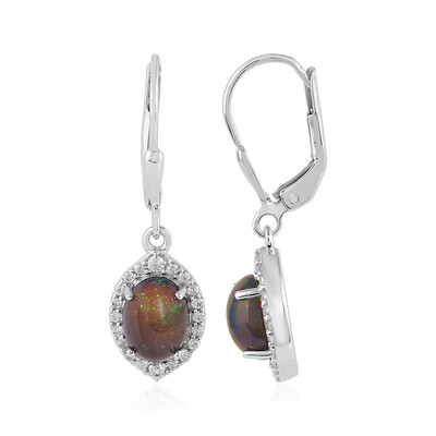 Mezezo Opal Silver Earrings