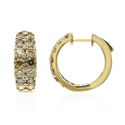 14K SI2 Fancy Diamond Gold Earrings (CIRARI)