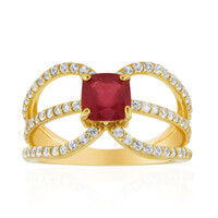 Bemainty Ruby Silver Ring