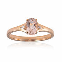 10K AAA Morganite Gold Ring