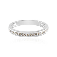 I2 Champagne Diamond Silver Ring