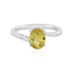 Golden Apatite Silver Ring