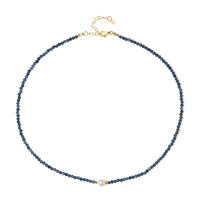 Madagascar Blue Sapphire Silver Necklace (Riya)