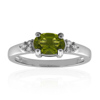 Burmese Peridot Silver Ring