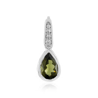 Moldavite Silver Pendant