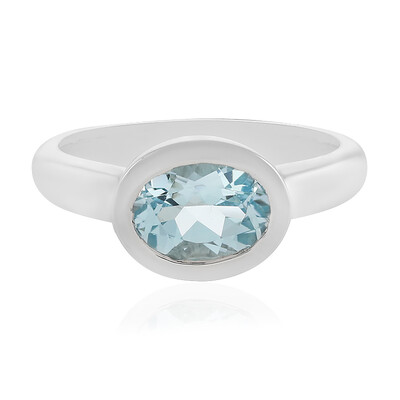 Sky Blue Topaz Silver Ring