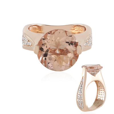 14K AAA Peach Morganite Gold Ring (de Melo)