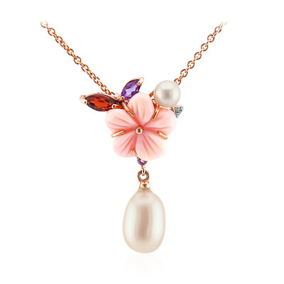 Mother of Pearl Silver Necklace