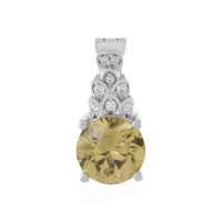 Yellow Zircon Silver Pendant