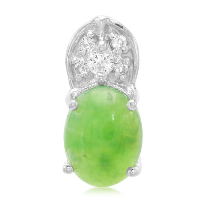 Imperial Chrysoprase Silver Pendant