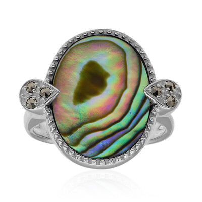 Abalone Shell Silver Ring (Annette classic)