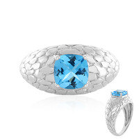 Swiss Blue Topaz Silver Ring (de Melo)