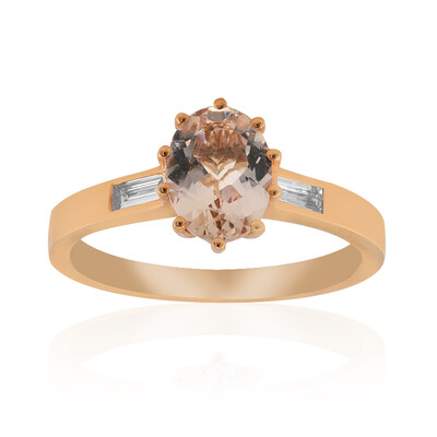 10K AAA Morganite Gold Ring