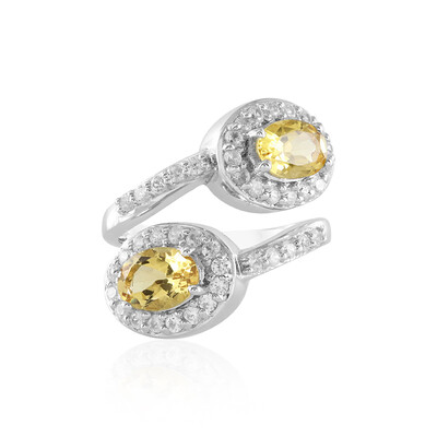 Yellow Beryl Silver Ring