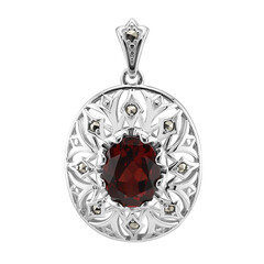 Mozambique Garnet Silver Pendant (Annette classic)