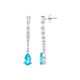 Paraiba Color Topaz Silver Earrings