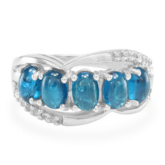 Royal Blue Apatite Silver Ring