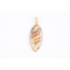 Lace Agate Silver Pendant