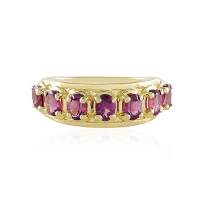 Magenta Garnet Silver Ring