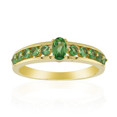 9K AAA Kenya Tsavorite Gold Ring