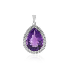 Zambian Amethyst Silver Pendant