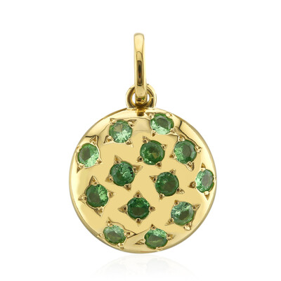 9K AAA Kenya Tsavorite Gold Pendant