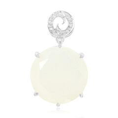 White Moonstone Silver Pendant