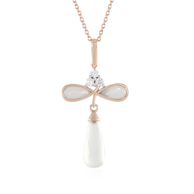 White Chalcedony Silver Necklace (KM by Juwelo)