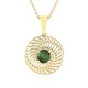 9K Brazilian Green Tourmaline Gold Necklace (Ornaments by de Melo)