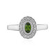 Ceylon Green Zircon Silver Ring