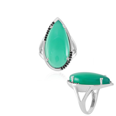 Green Onyx Silver Ring