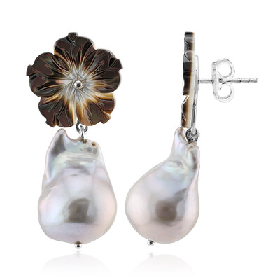 Silver Freshwater Pearl Silver Earrings (TPC)