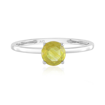 Yellow Sapphire Platinum Ring