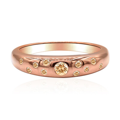 9K SI1 Argyle Rose De France Diamond Gold Ring (Annette)