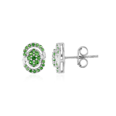 Tsavorite Silver Earrings