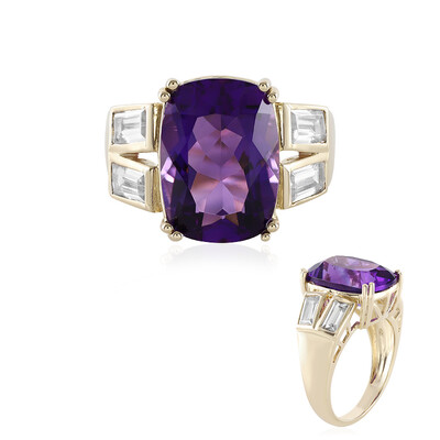 9K Siberian Amethyst Gold Ring (Adela Gold)