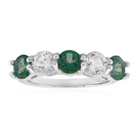 Butterfly Green Topaz Silver Ring