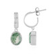 Moss Agate Silver Earrings