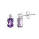 Amethyst Silver Earrings