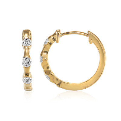 18K IF (D) Diamond Gold Earrings (Annette)